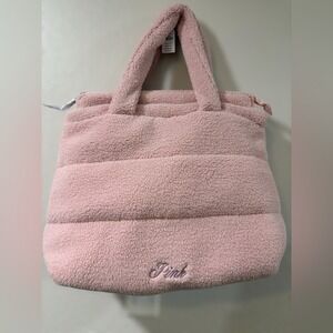 Victoria's Secret Pink Cozy Plush Sherpa Tote Bag